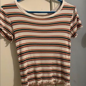 Rainbow ruffle top